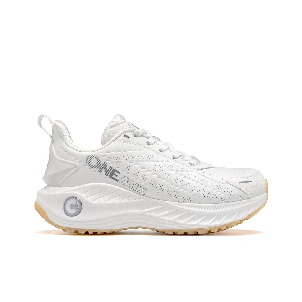 ONEMIX Unisex Wide-Fit Nappa Leather Air-Cushioned Running Shoes