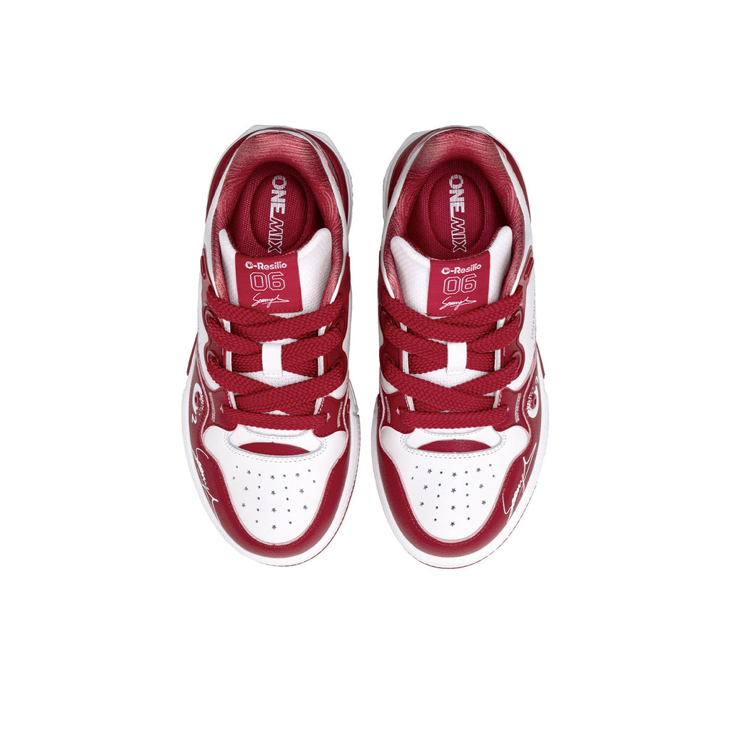 ONEMIX Unisex Retro White Air-Cushioned Low-Top Sneakers