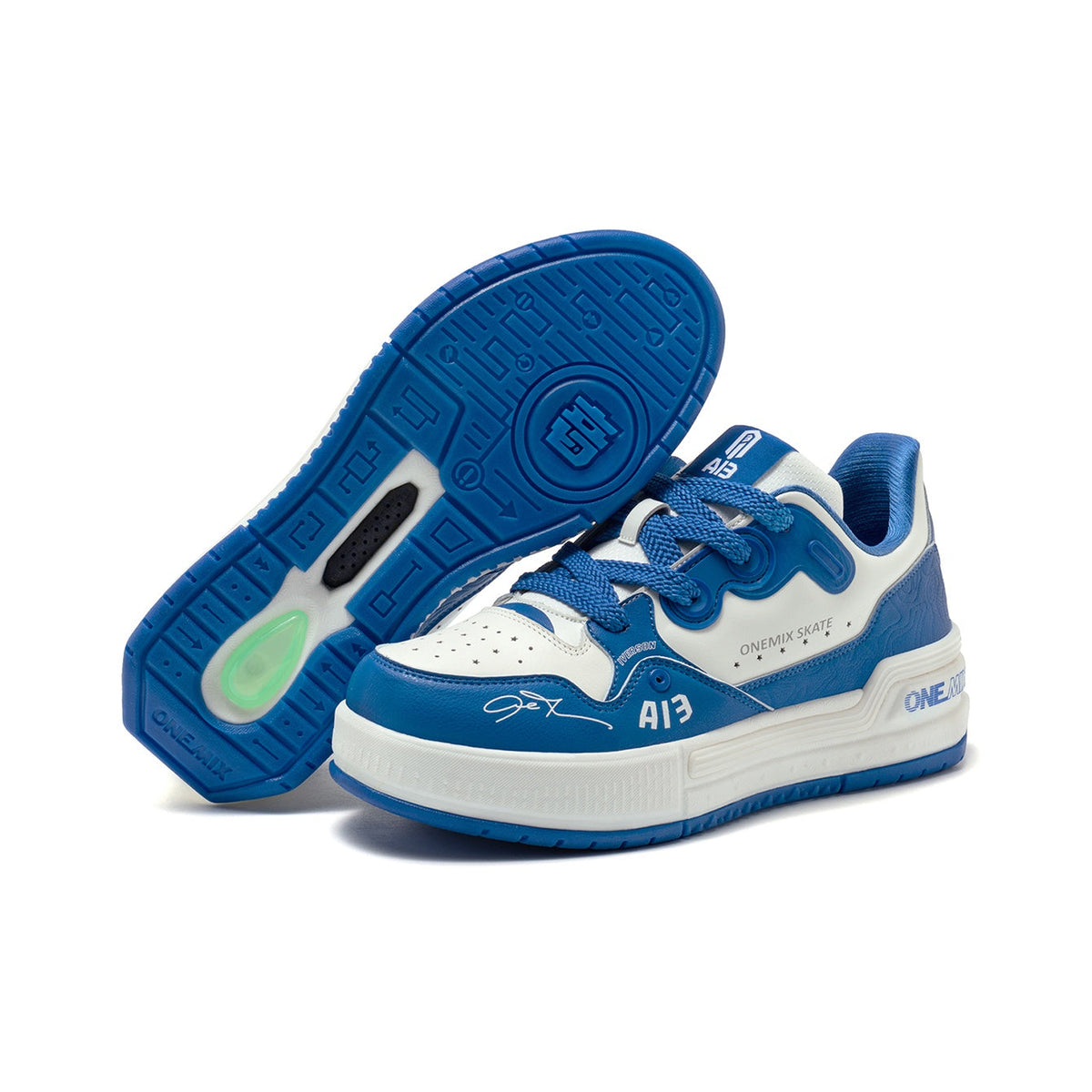 ONEMIX Unisex Retro Star & Polka Dot Low-Top Sneakers